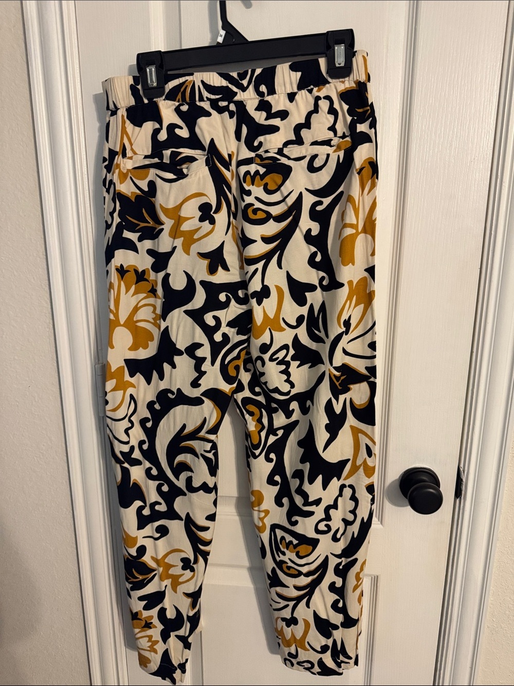 Sanctuary Wide-Leg Floral Print Pants in Black, Cream & Mustard - Picture 3 of 3